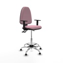 Taburete Aýna AS bali rosa brazos 1D base cromada topes
