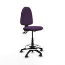 Taburete Aýna AS bali morado base poliamida ruedas autofrenantes 50mm