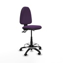 Taburete Aýna AS bali morado base poliamida ruedas nailon 50mm