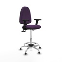 Taburete Aýna AS bali morado brazos 2D base cromada topes