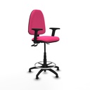 Taburete Aýna AS similpiel rosa brazos 2D base poliamida topes