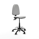 Taburete Aýna CPDM bali blanco base poliamida ruedas nailon 50mm