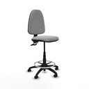 Taburete Aýna CPDM bali gris claro base poliamida ruedas autofrenantes 50mm
