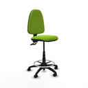 Taburete Aýna CPDM similpiel pistacho base poliamida ruedas nailon 50mm