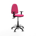 Taburete Aýna CPDM similpiel rosa brazos 1D base poliamida topes