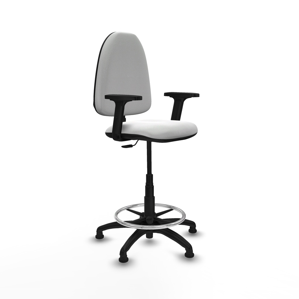 Taburete Aýna CP bali blanco brazos 2D base poliamida topes