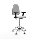 Taburete Aýna CP bali blanco brazos 2D base cromada topes