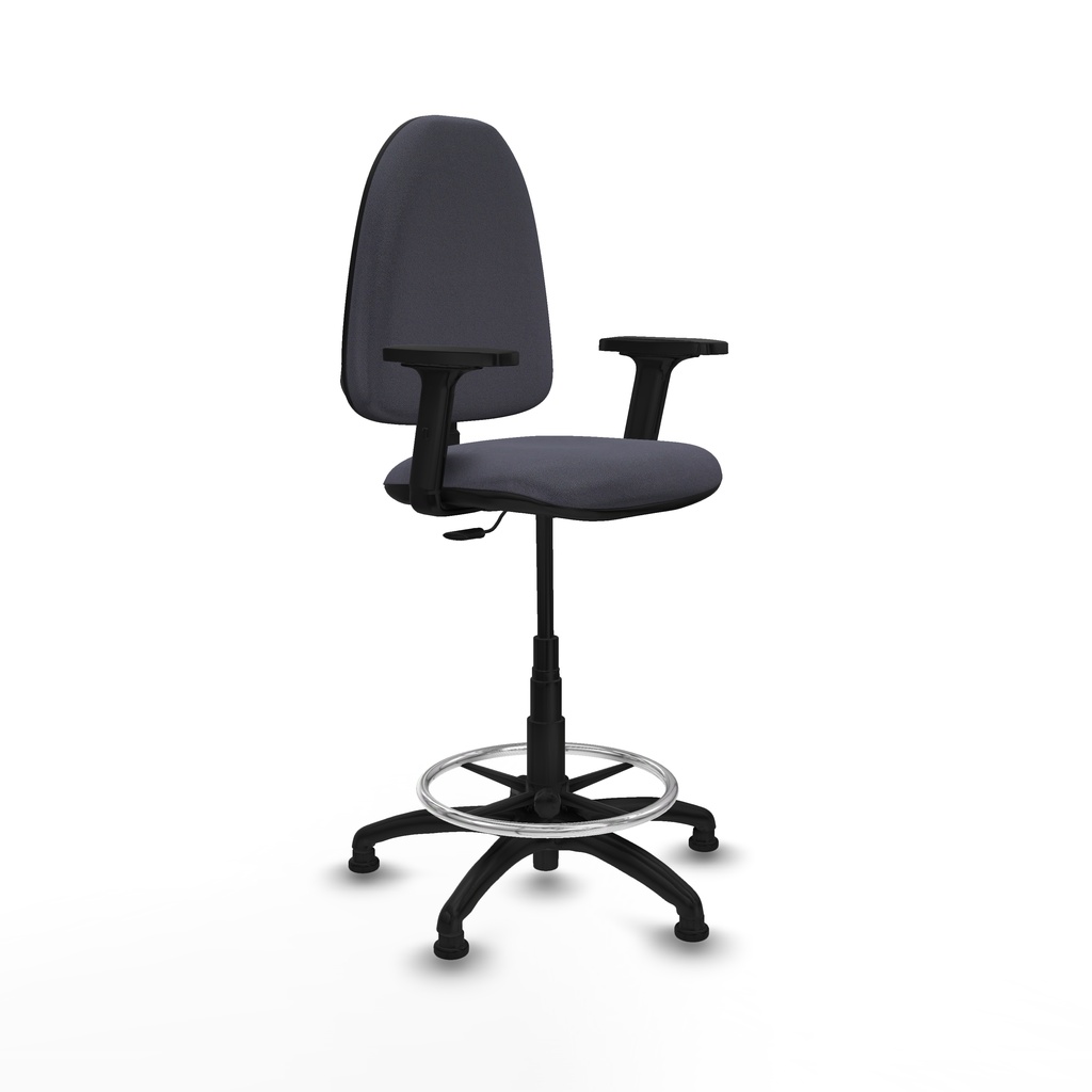 Taburete Aýna CP bali gris oscuro brazos 2D base poliamida topes