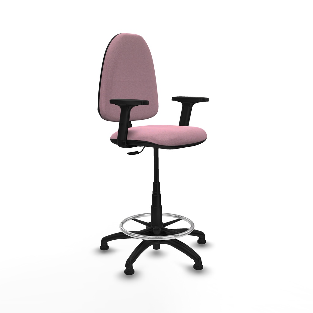 Taburete Aýna CP bali rosa brazos 2D base poliamida topes
