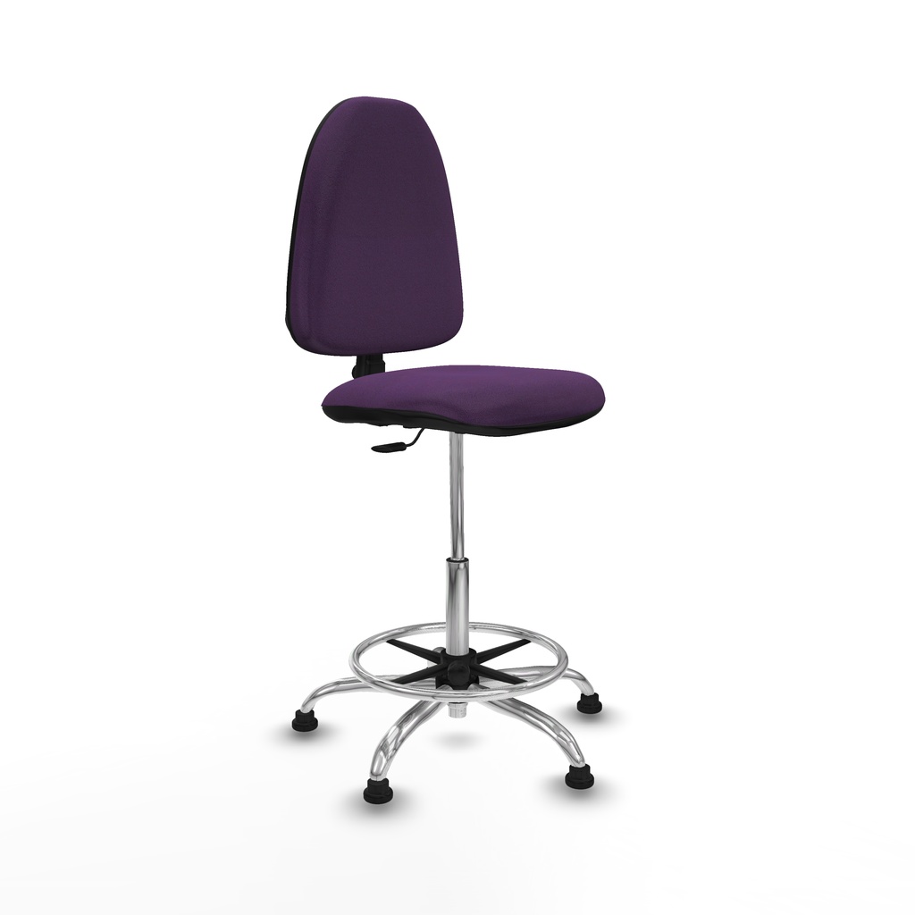 Taburete Aýna CP bali morado base cromada topes