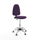 Taburete Aýna CP bali morado base cromada topes
