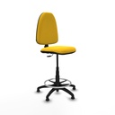 Taburete Aýna CP similpiel amarillo base poliamida topes
