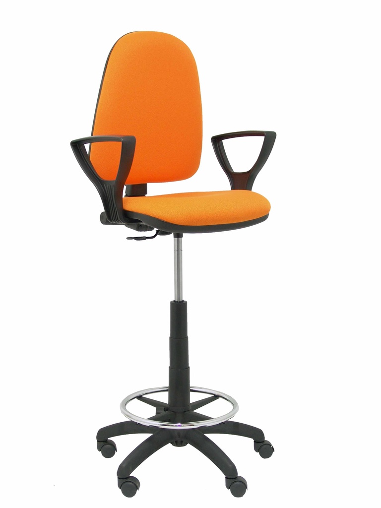 Taburete Aýna bali naranja brazos fijos