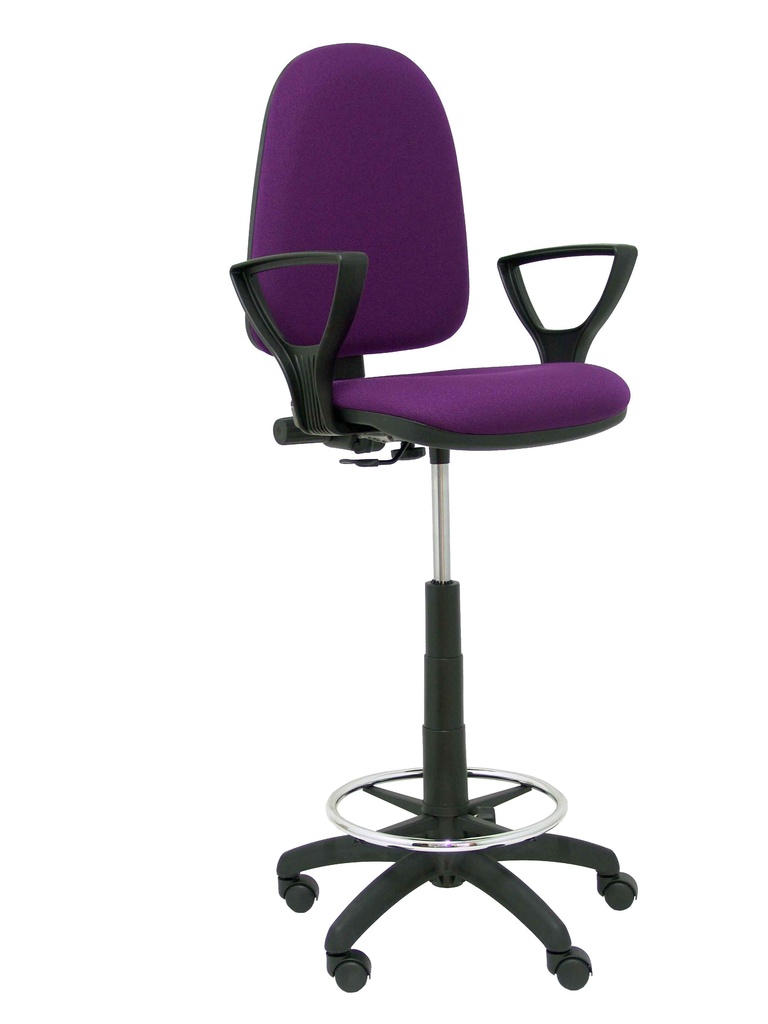 Taburete Aýna bali morado brazos fijos