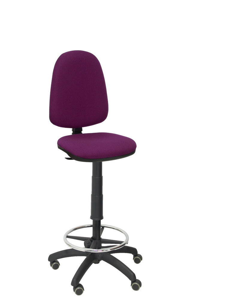Taburete Aýna bali morado ruedas de parqué