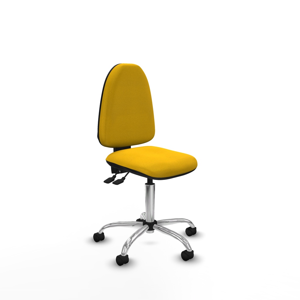 Aýna AS bali amarillo sin brazos base cromada ruedas nailon 50mm