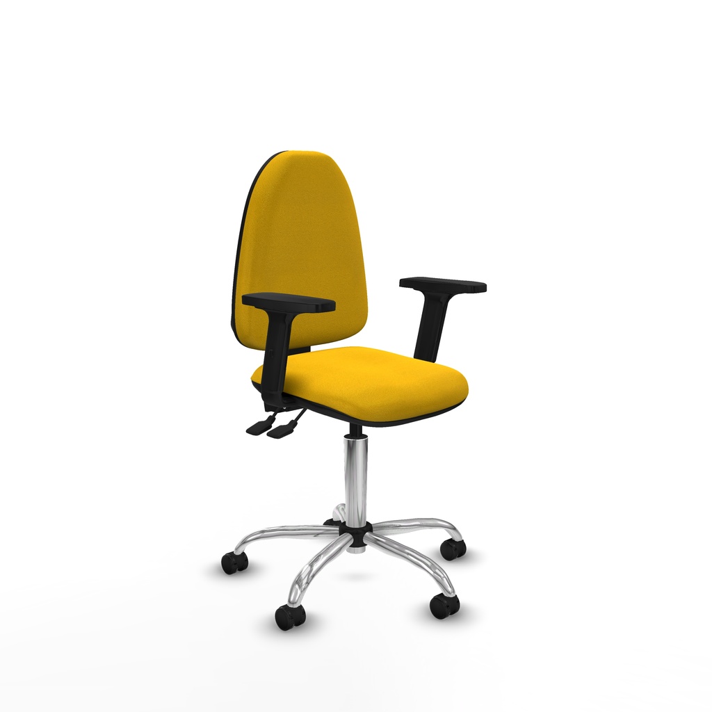 Aýna AS bali amarillo brazos 2D base cromada ruedas engomadas 50mm