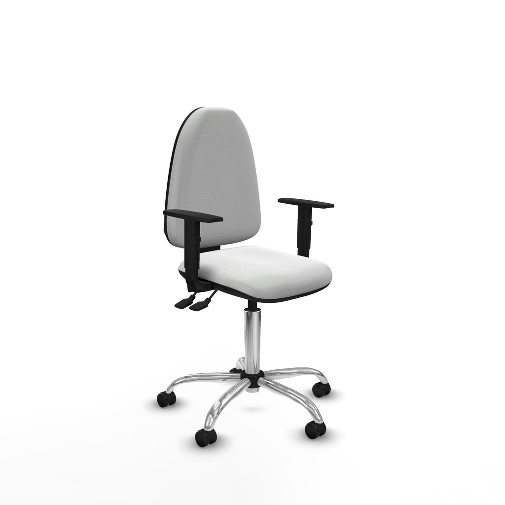 [04ASB10B1D05RP] Aýna AS bali blanco brazos 1D base cromada ruedas engomadas 50mm