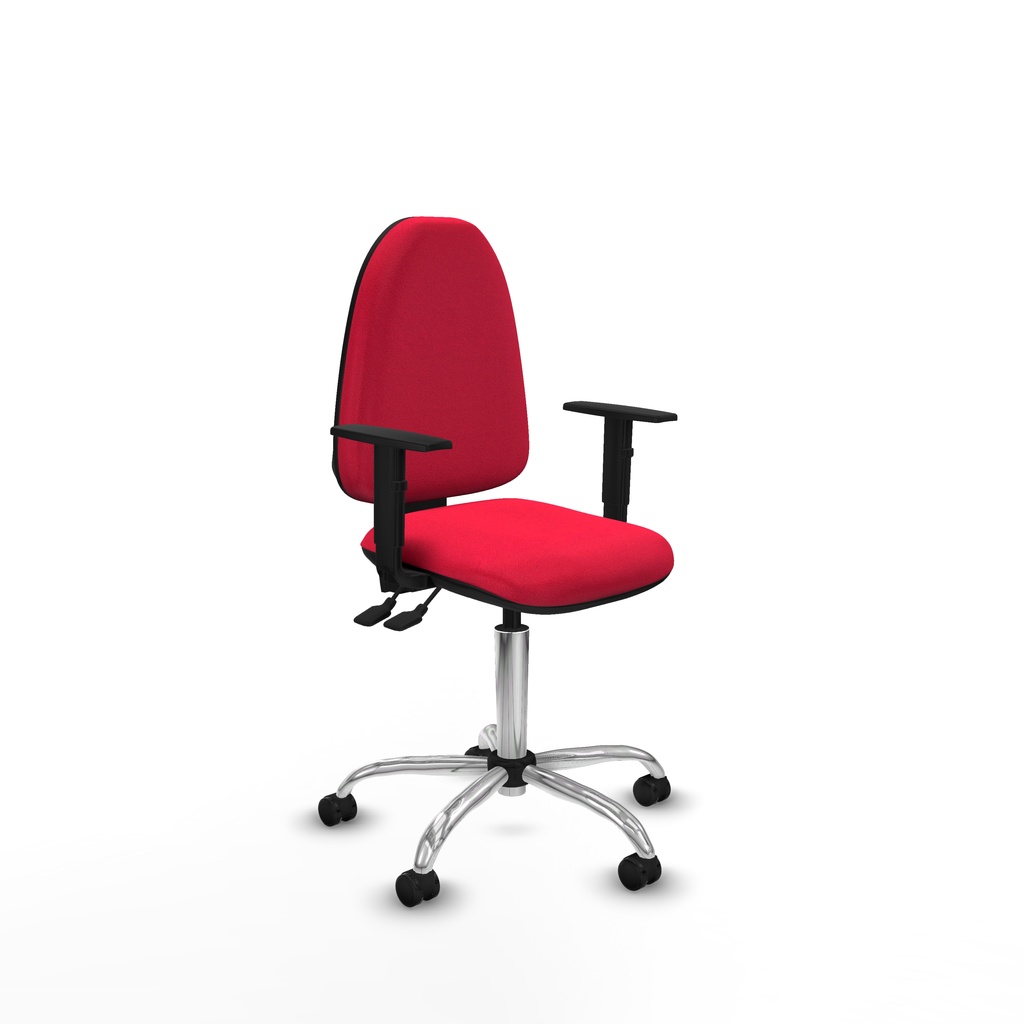 Aýna AS bali rojo brazos 1D base cromada ruedas autofrenantes 50mm