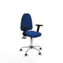Aýna AS similpiel azul brazos 2D base cromada topes