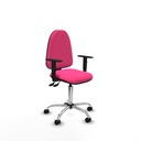 Aýna AS similpiel rosa brazos 1D base cromada ruedas nailon 50mm