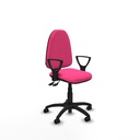 Aýna AS similpiel rosa brazos fijos base poliamida ruedas engomadas 50mm