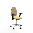Aýna AS similpiel crema brazos 2D base cromada ruedas autofrenantes 50mm