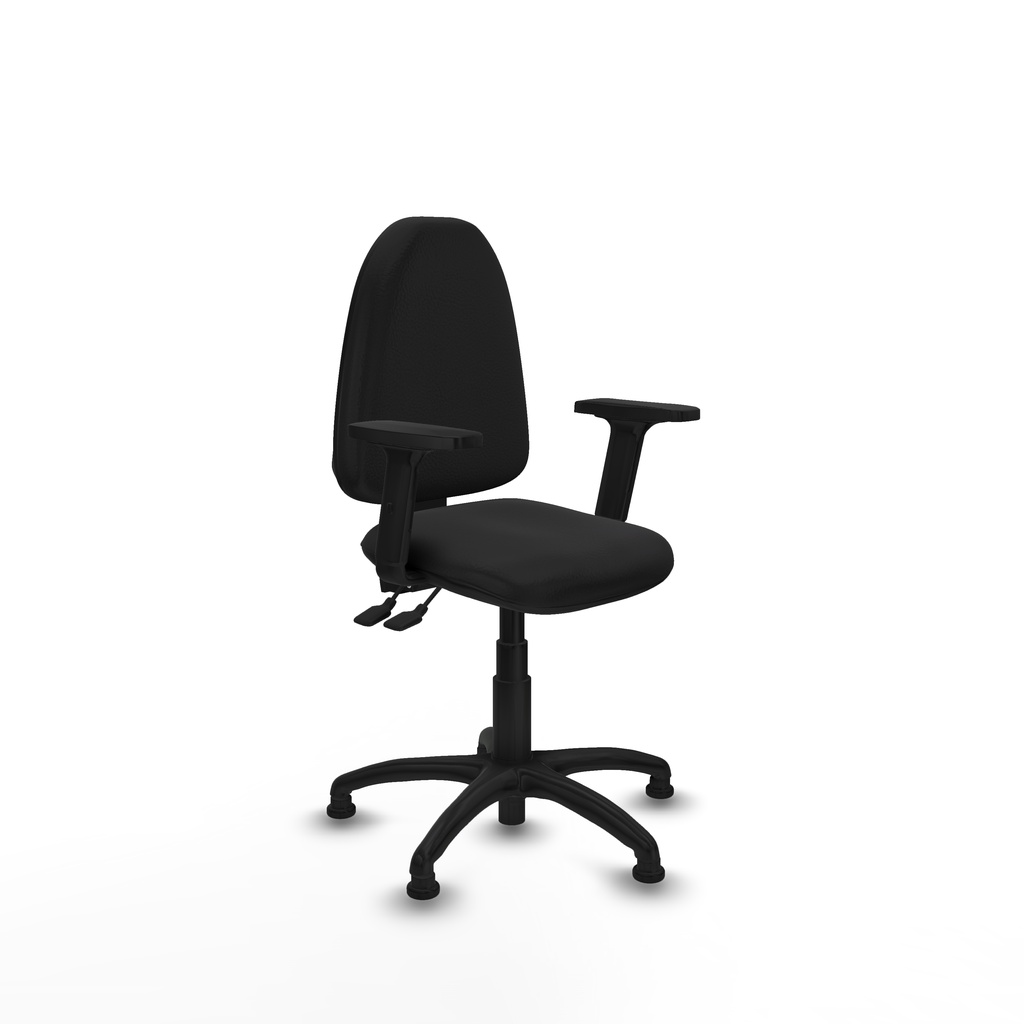 Aýna AS similpiel negro brazos 2D base poliamida topes