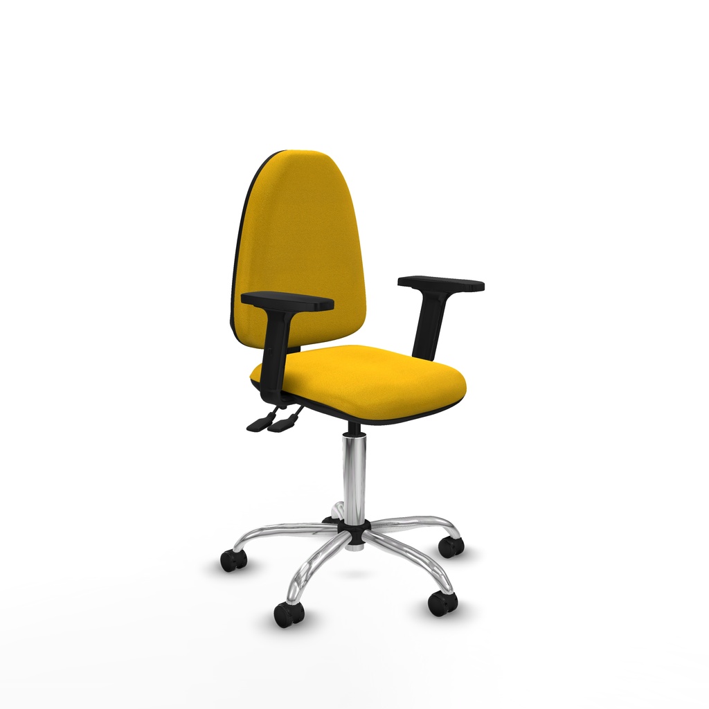 Aýna CPDM bali amarillo brazos 2D base cromada ruedas engomadas 50mm