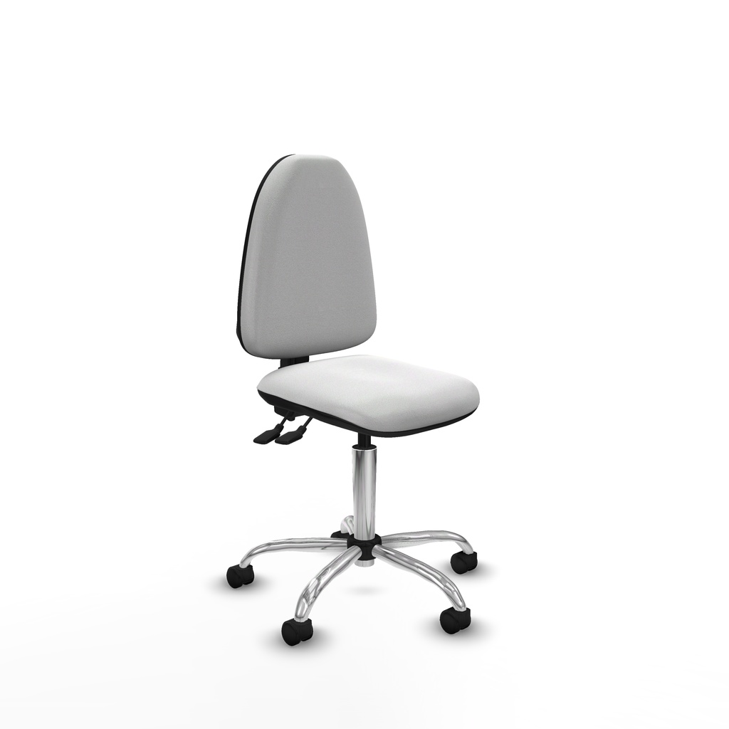 Aýna CPDM bali blanco sin brazos base cromada ruedas nailon 50mm