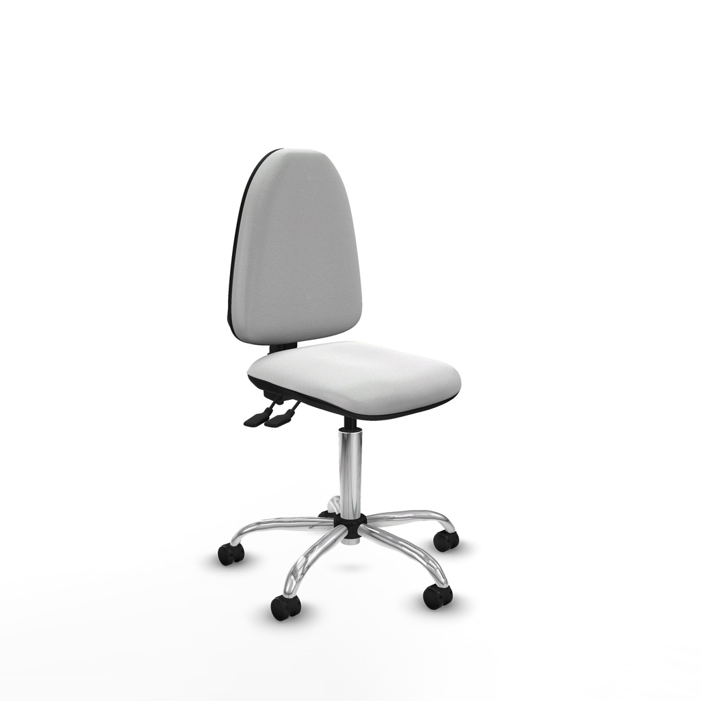 Aýna CPDM bali blanco sin brazos base cromada ruedas engomadas 50mm