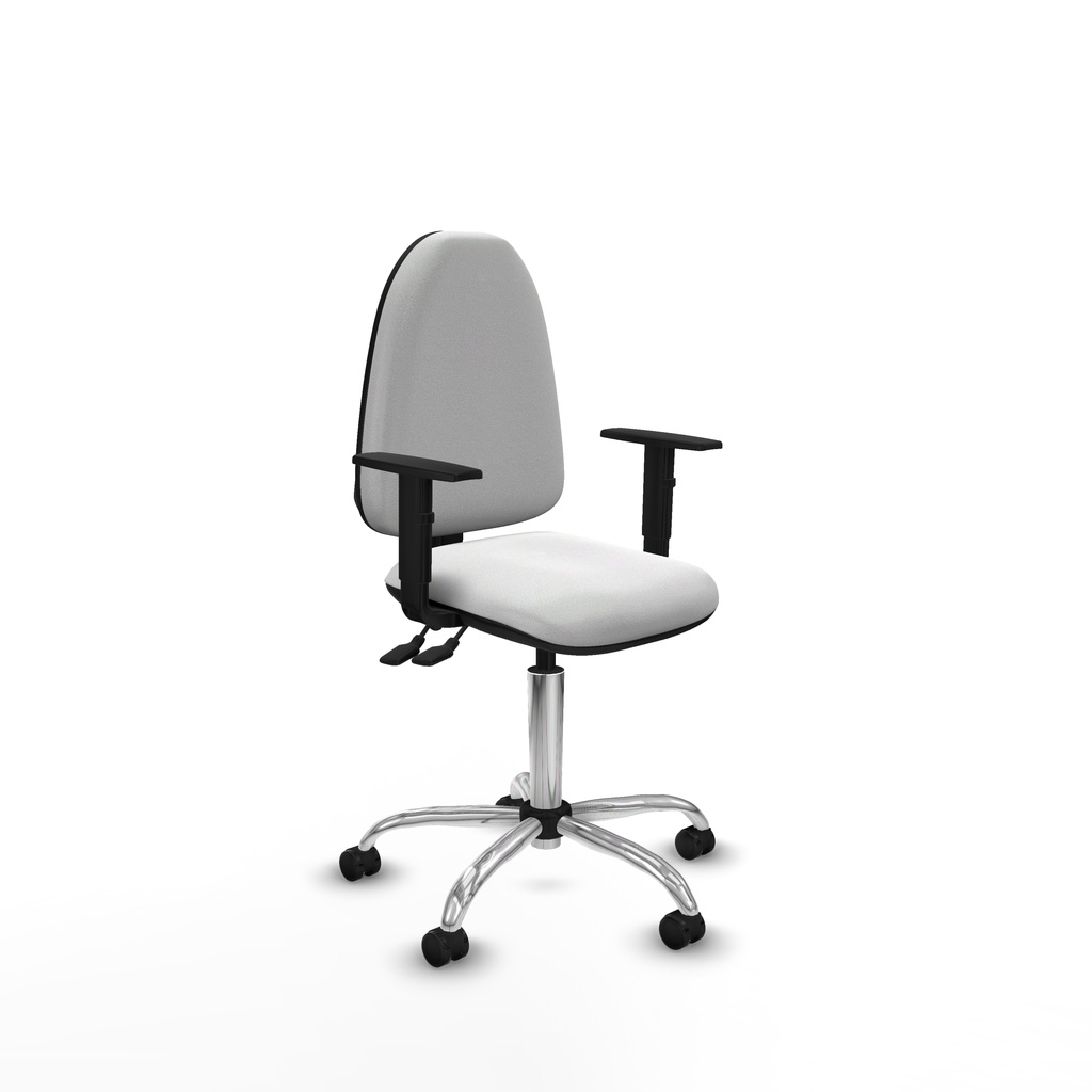 Aýna CPDM bali blanco brazos 1D base cromada ruedas engomadas 50mm