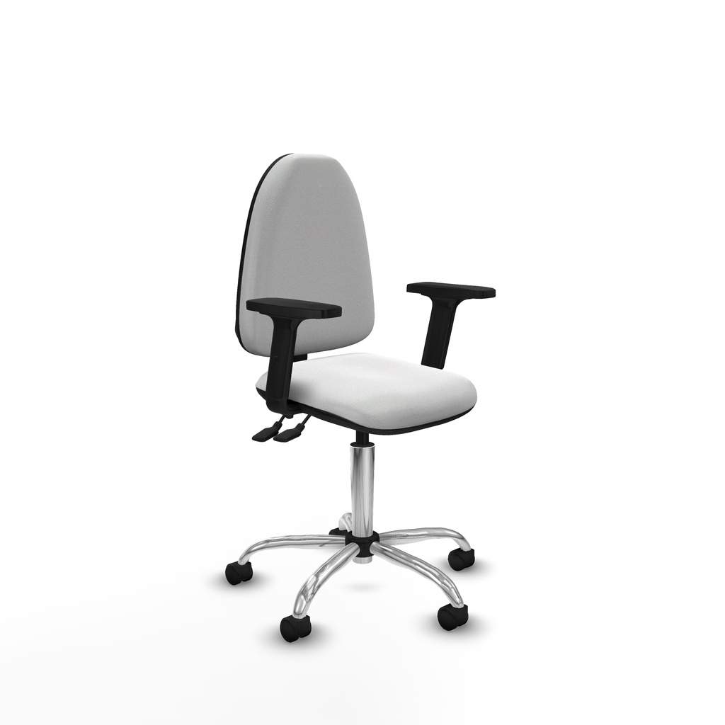Aýna CPDM bali blanco brazos 2D base cromada ruedas nailon 50mm