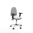 Aýna CPDM bali blanco brazos 2D base cromada ruedas engomadas 50mm