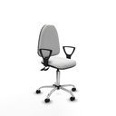 Aýna CPDM bali blanco brazos fijos base cromada ruedas nailon 50mm