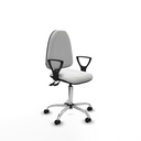 Aýna CPDM bali blanco brazos fijos base cromada ruedas engomadas 50mm
