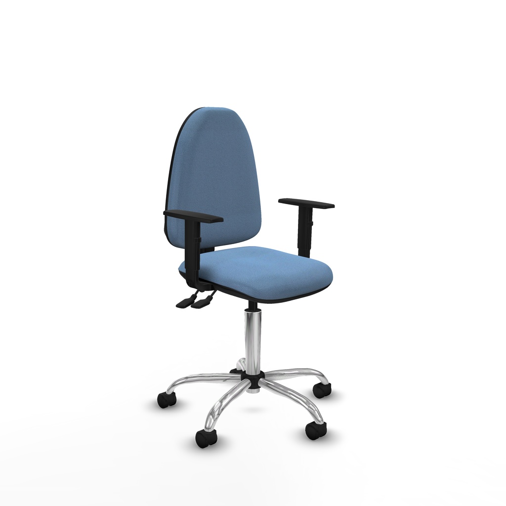 Aýna CPDM bali azul cielo brazos 1D base cromada ruedas nailon 50mm