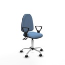 Aýna CPDM bali azul cielo brazos fijos base cromada ruedas nailon 50mm