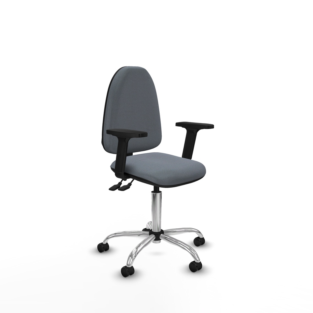 Aýna CPDM bali gris brazos 2D base cromada ruedas engomadas 50mm