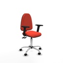 Aýna CPDM bali naranja oscuro brazos 2D base cromada ruedas nailon 50mm