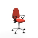 Aýna CPDM bali naranja oscuro brazos fijos base cromada ruedas engomadas 50mm