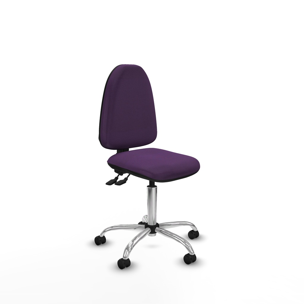 Aýna CPDM bali morado sin brazos base cromada ruedas autofrenantes 50mm