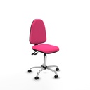 Aýna CPDM similpiel rosa sin brazos base cromada ruedas autofrenantes 50mm