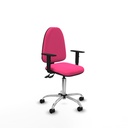 Aýna CPDM similpiel rosa brazos 1D base cromada ruedas nailon 50mm