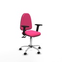 Aýna CPDM similpiel rosa brazos 2D base cromada ruedas engomadas 50mm