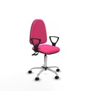 Aýna CPDM similpiel rosa brazos fijos base cromada ruedas autofrenantes 50mm