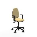 Aýna CPDM similpiel crema brazos 1D base poliamida ruedas autofrenantes 50mm