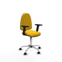 Aýna CP bali amarillo brazos 2D base cromada ruedas engomadas 50mm