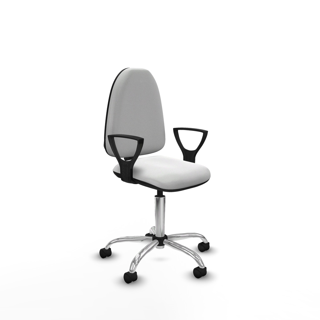 Aýna CP bali blanco brazos fijos base cromada ruedas nailon 50mm