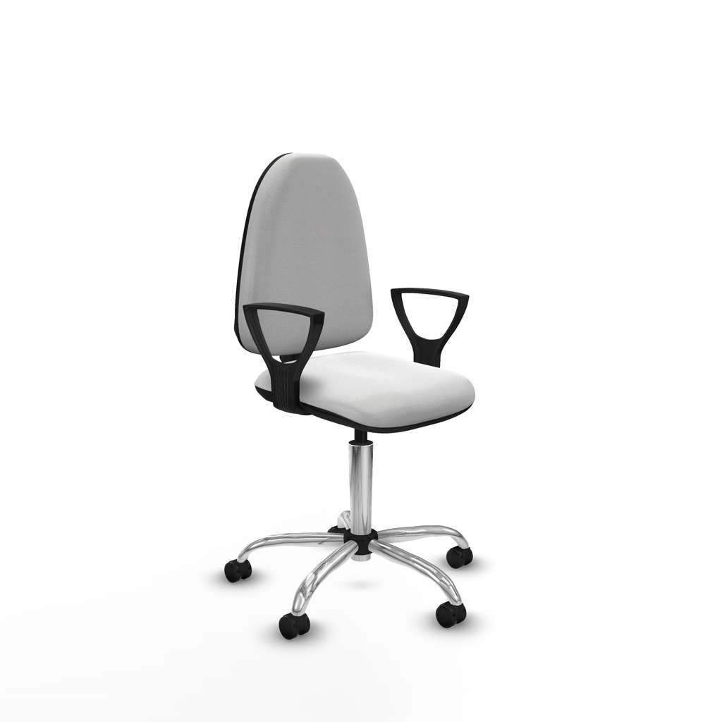 Aýna CP bali blanco brazos fijos base cromada ruedas engomadas 50mm